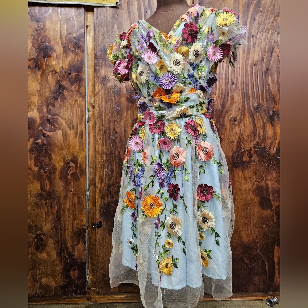 Floral Multicolor LACE Dress